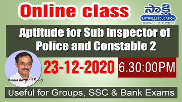 Reasoning for Sub Inspector of police and Constable by Banda Ravipal Reddy