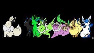 Shiny Eeveelutions Coloring - SAI