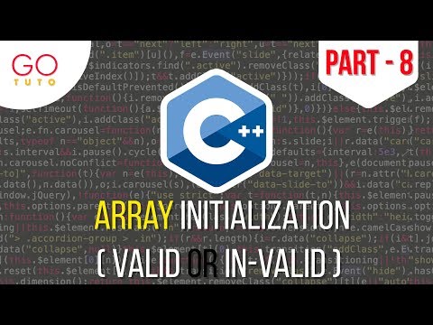 Array Initialization (Valid or In valid)  Part - 8