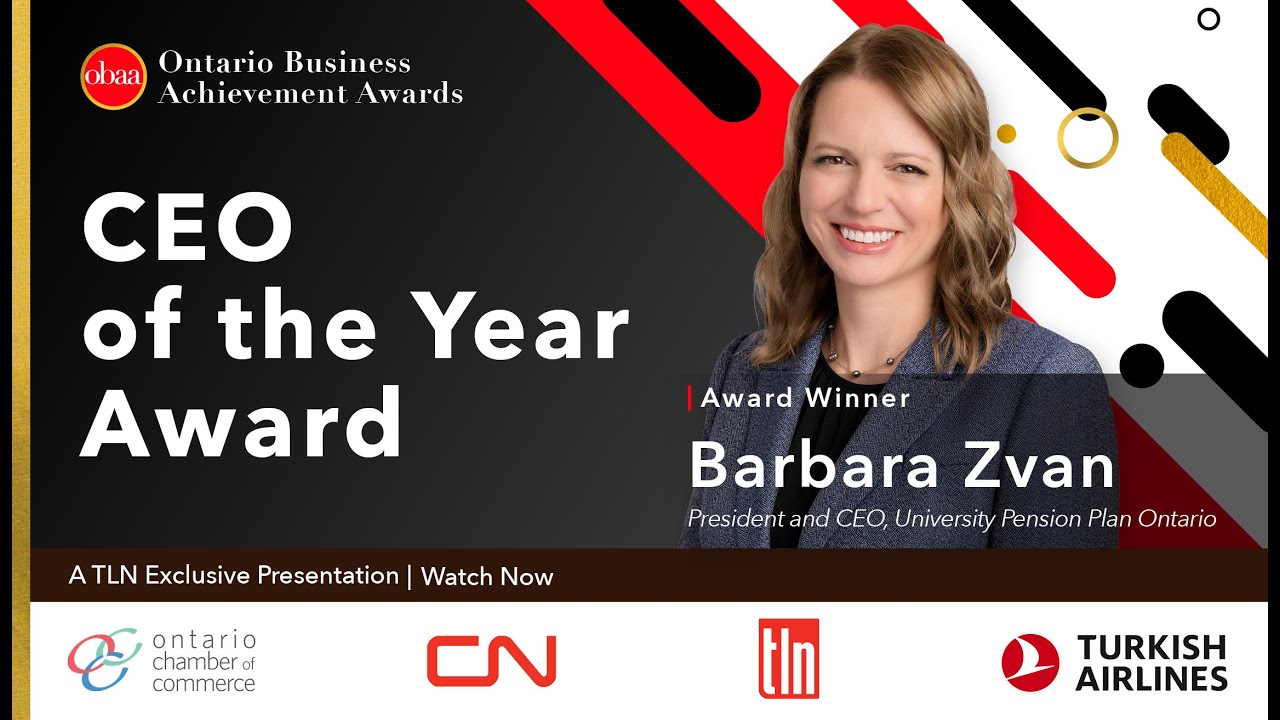 Barbara Zvan, University Pension Plan Ontario | #OBAA2025 CEO of the Year Award