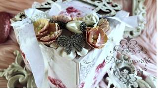 Shabby Chic Loaded Explosion Box Mini Album Tutorial | Easy All Levels