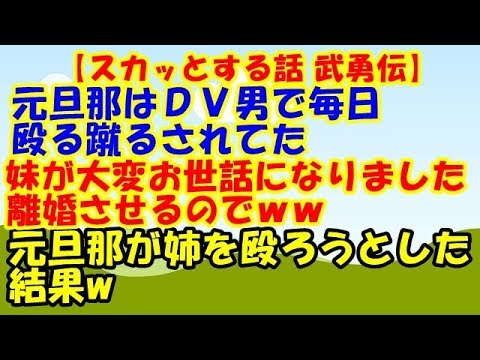 【スカッとする話 武勇伝】元旦那はＤＶ男で毎日殴る蹴るされてた。｢妹が大変お世話になりました。離婚させるのでｗｗ｣元旦那が姉を殴ろうとした【スカッとCafeチャンネル】