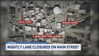 Nightly lane closures while state repairs Dothan road