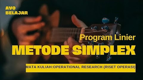 3  linier programing metode simplex