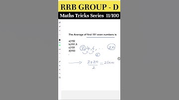 #11 RRB Group-D maths tricks series 2025 #railway #groupd #average #evennumbers #rrb_group_d