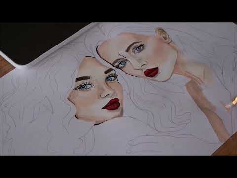 Art tutorial how to paint girls faces (acrylic paint)