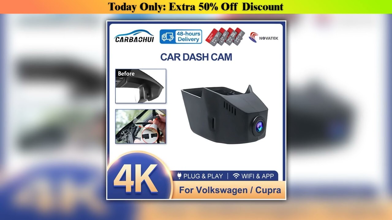 Review Plug and Play Dash Cam Car DVR Camera For Volkswagen VW Atlas/Arteon/Passat b8/Golf/Touran,•