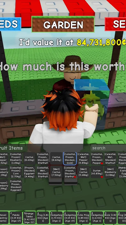 Perbandingan Harga Buah Mutasi GOLD dan TANPA GOLD di Grow a Garden Roblox #roblox