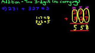 Addition - Two 3 Digit Numbers (no carrying)