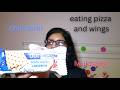 eat lunch with me! pizza, pop tart crisps, chicken wings asmr mukbang with eating sounds, relaxing