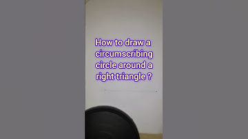 How to draw a circumscribing circle around a right triangle? #ytshorts #youtubeshorts #circleclass10