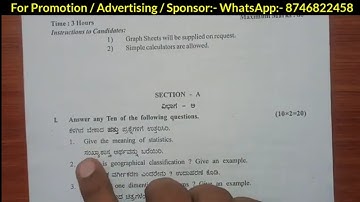 2022 Bcom 3rd Sem Statistics Question paper gulbarga University quantitative techniques statistics