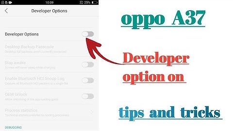 oppo A37 Developer option on settings features how to use