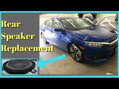 2016 2017 Honda Civic — How to Replace Rear Speakers Removal Remove Install