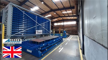 LOGITOWER: ARDEN - 6000x2000mm sheet metal storage AS/RS for construction equipment producer.