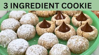 3 INGREDIENT WALNUT COOKIE/ NO BUTTER AND GLUTEN FREE