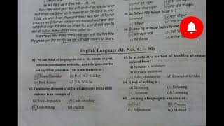 English Language Q. No.61-90 Pstet Previous Year Question Paper Pstet 2021