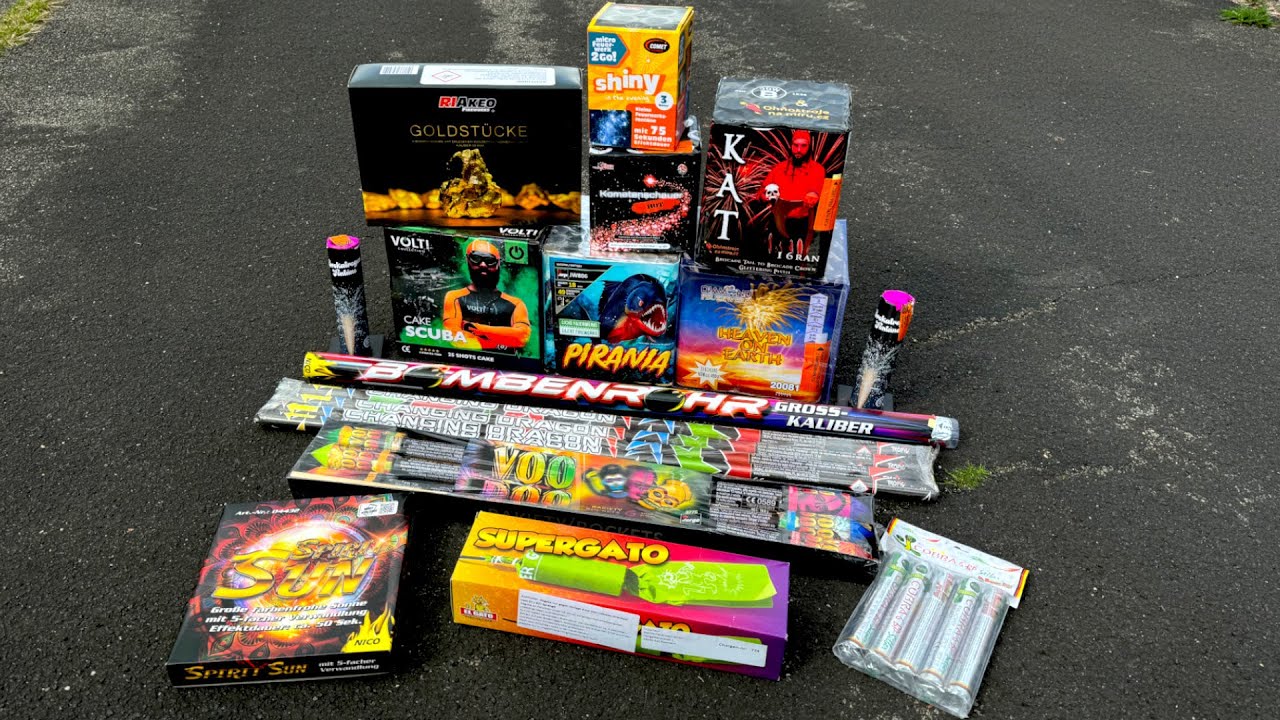 Bunte Feuerwerk Mischung #4 mit [Kat. F3] Böller ! | SILVESTER VORFREUDE 2024/2025 💥🚀