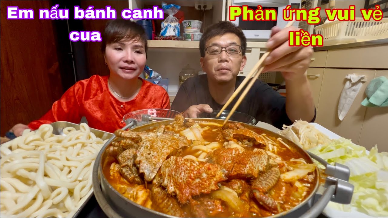 Phản ứng chồng em khi em nấu bánh canh cua và sò điệp