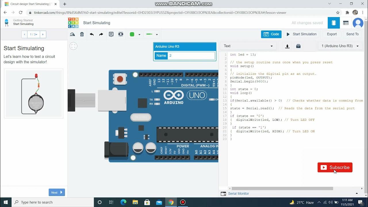 SERIAL MONITORING IN ARDUINO || SERIAL MONITORING USING TINKERCAD ...