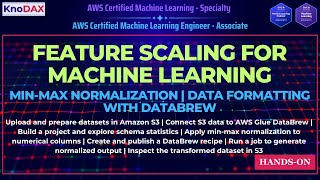 Feature Scaling  for Machine Learning | Min-Max Normalization with AWS Glue DataBrew Net Worth