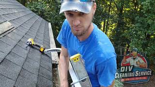 How to clean under gutter guards without removing the Guards.