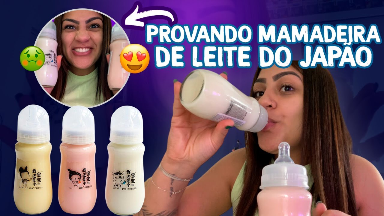 Provando as MAMADEIRAS de Leite Fermentado do Japão 😱 SERÁ QUE É BOM? 