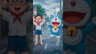 😲 wow!!Nobita and doremon enjoying the rain #shortvideo #cartoon #mrbeast #news #usa