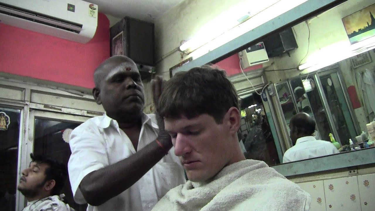 Christopher at the indian hairdresser
