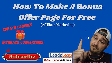 How To Make A Bonus Offer Page For Free | Affiliate Marketing #AFFILIATEMARKETING #BONUSOFFER #BONUS