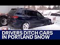 Highways turn to ice rinks in Portland, drivers abandon their cars | FOX 13 Seattle image