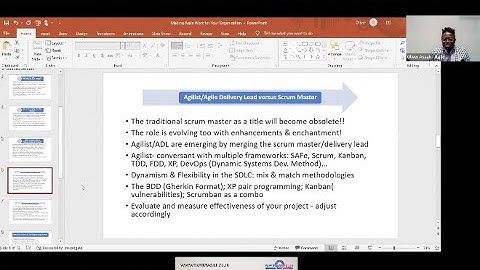 Delivery Lead vs. Scrum Master - from Adapting Agile to Your Environment (Making Agile Work for Y...