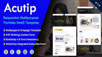Acutip - Responsive Multipurpose Portfolio HTML5 Template | Themeforest Website Templates and Themes