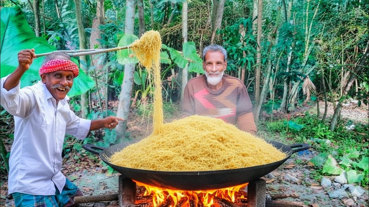 Noodle Making Rustic Grandpa's Epic Noodle Challenge π Rustic Cooking 5KG of Noodles - YouTube
