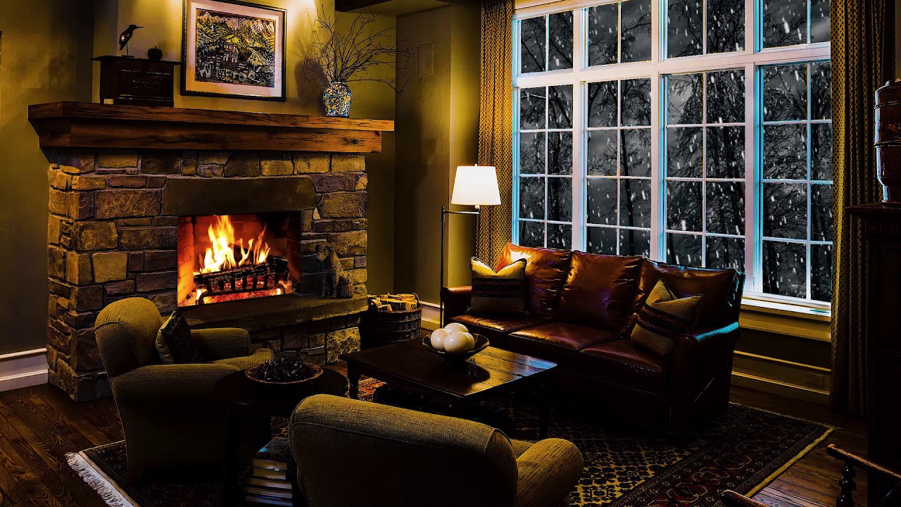 Pafuli - Snowstorm under the lampshade light and the sweet peace of the fireplace... Şömine - Kamin