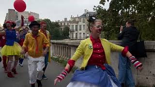 Clowns Sans Frontieres&#39; La Marche des Nez on Fri Oct 13 in Paris