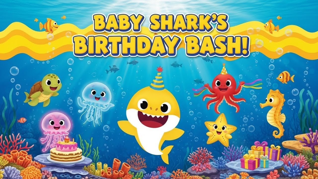 Baby Shark’s Happy Birthday 🦈🎂 | Fun Ocean Party Story for Kids