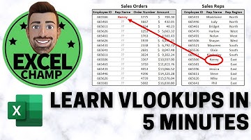 Learn VLOOKUP in 5 Minutes - Microsoft Excel Tutorial