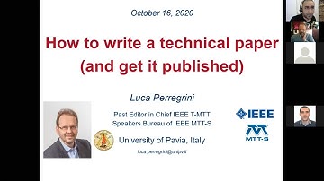 How to Write a Technical Paper (and get it published) | IEEE Montreal MTT-S Talk