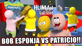 Bob Esponja vs Patricio en Mundo de Plastilina | Aventuras en Human Fall Flat | Juegos Karim Juega