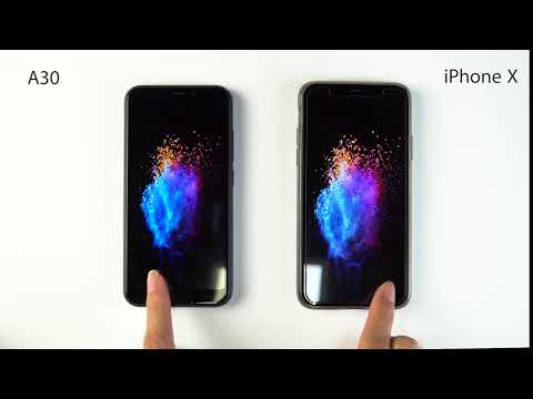 Blackview A30 vs Iphone X, comparación de pantallas