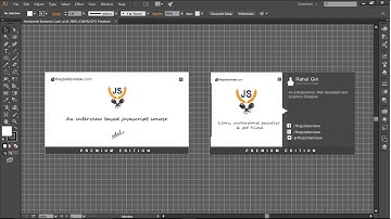 Designing printable horizontal business card [ Part of The Business Graphic Design Course  ]