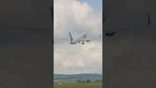 Zurich Airport United Airlines airplane Boeing 767-300 N659UA taking off on a spring day.