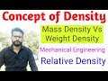 Density - All Concepts (हिन्दी) | Mass Density Vs Specific weight || Relative Density ~ Hindi