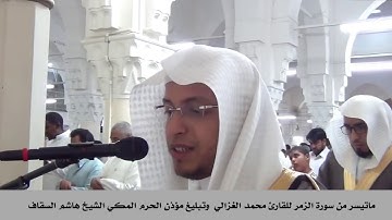 محمد الغزالي | ماتيسر من سورة الزمر و تبليغ مؤذن الحرم هاشم السقاف 20-7-1437 هـ