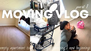 MOVING VLOG: Empty Apartment Tour + Cleaning + Shopping + New Beginnings 🏡🔑 | EP.1