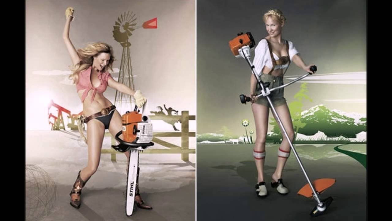 Прикольные картинки женщина с бензопилой
