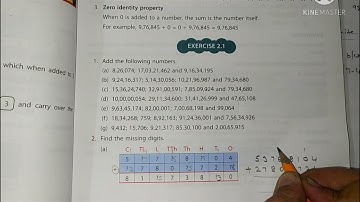 Class-5th Maths Exercise 2.1 solution Finding the missing digits..