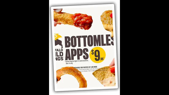 Bottomless Apps for $9.99! 🔥 Worth it or nah? #fooddeals  #BWW #buffalowildwings  #foodiefinds