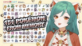 OMOCAT Draws 151 Pokémon From Memory!